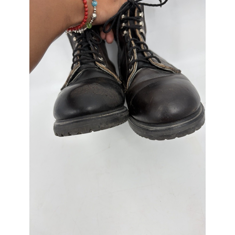 Red Wing Boots Mens Size 8.5 3E Steel Safety King Toe Black Work 2243 Vintage - Picture 4 of 16